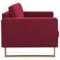 vidaXL 2-Sitzer-Sofa Stoff Weinrot vidaXL 2-Sitzer-Sofa Stoff Weinrot