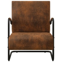 vidaXL Sessel Braun Wildleder-Optik
