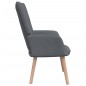 vidaXL Relaxsessel mit Hocker Dunkelgrau Stoff vidaXL Relaxsessel mit Hocker Dunkelgrau Stoff