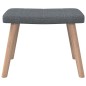 vidaXL Relaxsessel mit Hocker Dunkelgrau Stoff vidaXL Relaxsessel mit Hocker Dunkelgrau Stoff