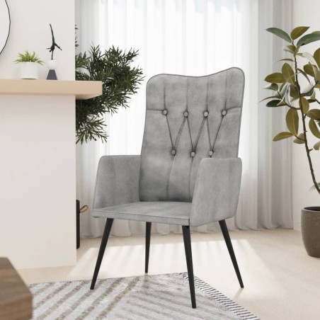 vidaXL Ohrensessel Grau Canvas-Material