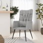 vidaXL Ohrensessel Grau Canvas-Material vidaXL Ohrensessel Grau Canvas-Material
