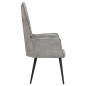 vidaXL Ohrensessel Grau Canvas-Material vidaXL Ohrensessel Grau Canvas-Material