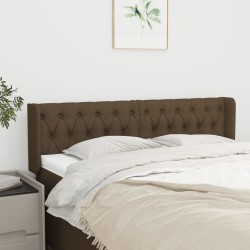 vidaXL Kopfteil mit Ohren Dunkelbraun 147x16x78/88 cm Stoff