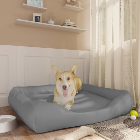vidaXL Hundebett Hellgrau 120x100x27 cm Kunstleder