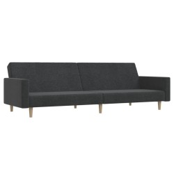 vidaXL Schlafsofa 2-Sitzer Dunkelgrau Stoff