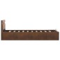 vidaXL Bett mit Bettkasten Hydraulisch mit LED Braun Stoff 100x200 cm vidaXL Bett mit Bettkasten Hydraulisch mit LED Braun Stoff 100x200 cm