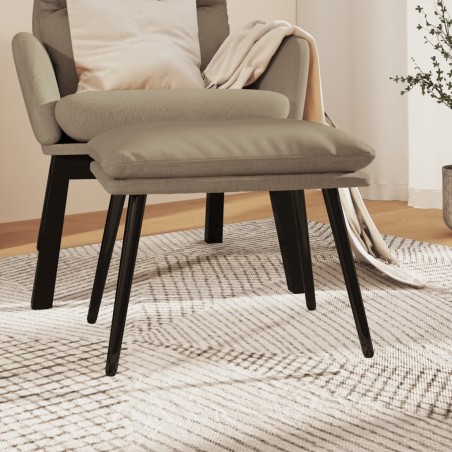 vidaXL Fußhocker Hellgrau 45x30x35 cm Mikrofasergewebe