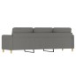 vidaXL 3-Sitzer-Sofa Dunkelgrau 210 cm Stoff vidaXL 3-Sitzer-Sofa Dunkelgrau 210 cm Stoff