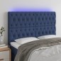 vidaXL LED Kopfteil Blau 144x7x118/128 cm Stoff vidaXL LED Kopfteil Blau 144x7x118/128 cm Stoff
