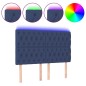 vidaXL LED Kopfteil Blau 144x7x118/128 cm Stoff vidaXL LED Kopfteil Blau 144x7x118/128 cm Stoff