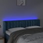 vidaXL LED Kopfteil Dunkelblau 147x16x78/88 cm Samt