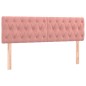 vidaXL Boxspringbett mit Matratze & LED Rosa 140x190 cm Samt vidaXL Boxspringbett mit Matratze & LED Rosa 140x190 cm Samt
