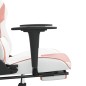vidaXL Gaming-Stuhl mit Fußstütze Weiß und Rosa Kunstleder vidaXL Gaming-Stuhl mit Fußstütze Weiß und Rosa Kunstleder