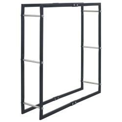 vidaXL Brennholzregal Schwarz 100×25×100 cm Stahl