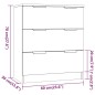 vidaXL Sideboard Betongrau 60x30x70 cm Holzwerkstoff vidaXL Sideboard Betongrau 60x30x70 cm Holzwerkstoff