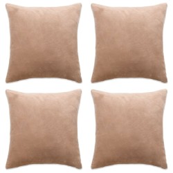 vidaXL Kissenbezüge 4 Stk. Stoff 40x40 cm Beige