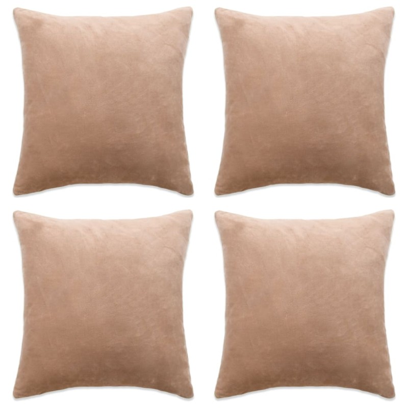 vidaXL Kissenbezüge 4 Stk. Stoff 40x40 cm Beige vidaXL Kissenbezüge 4 Stk. Stoff 40x40 cm Beige