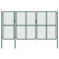 vidaXL Gartentor Stahl 200x395 cm Grün