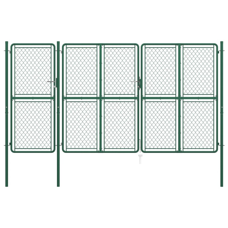 vidaXL Gartentor Stahl 200x395 cm Grün vidaXL Gartentor Stahl 200x395 cm Grün
