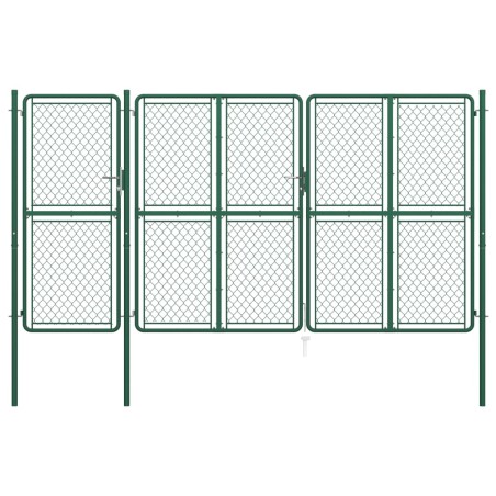 vidaXL Gartentor Stahl 200x395 cm Grün
