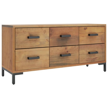 vidaXL Bank mit Stauraum Braun 110x30x45 cm Massivholz Kiefer