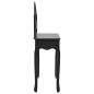 vidaXL Schminktisch mit Hocker Schwarz 65x36x128 cm Paulownia-Holz MDF vidaXL Schminktisch mit Hocker Schwarz 65x36x128 cm Paulownia-Holz MDF