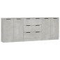 vidaXL 3-tlg. Sideboard-Set Betongrau Holzwerkstoff