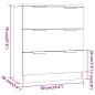 vidaXL 3-tlg. Sideboard-Set Betongrau Holzwerkstoff