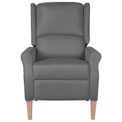 vidaXL Massagesessel Verstellbar Hellgrau Stoff