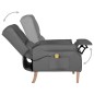 vidaXL Massagesessel Verstellbar Hellgrau Stoff vidaXL Massagesessel Verstellbar Hellgrau Stoff