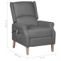 vidaXL Massagesessel Verstellbar Hellgrau Stoff vidaXL Massagesessel Verstellbar Hellgrau Stoff