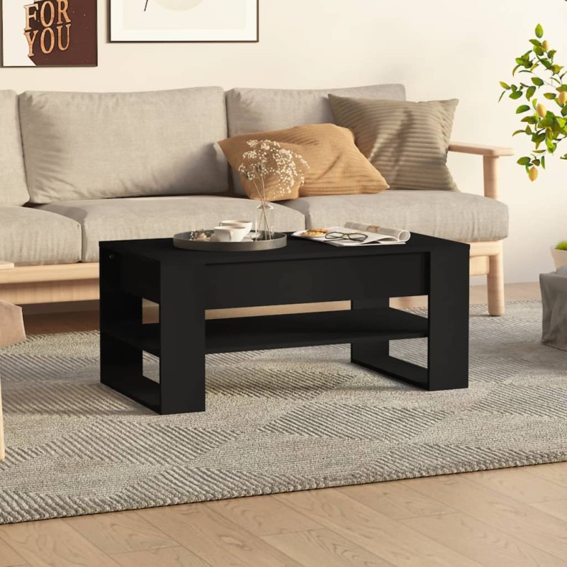 vidaXL Couchtisch Schwarz 102x55x45 cm Holzwerkstoff vidaXL Couchtisch Schwarz 102x55x45 cm Holzwerkstoff