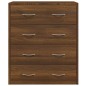 vidaXL Kommode mit 4 Schubladen 60x30,5x71 cm Braun Eichen-Optik vidaXL Kommode mit 4 Schubladen 60x30,5x71 cm Braun Eichen-Optik