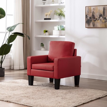 vidaXL Sessel Rot Kunstleder