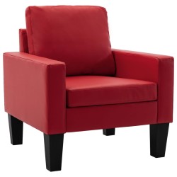 vidaXL Sessel Rot Kunstleder