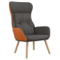 vidaXL Relaxsessel Dunkelgrau Stoff und PVC vidaXL Relaxsessel Dunkelgrau Stoff und PVC