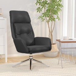 vidaXL Relaxsessel Schwarz Echtleder