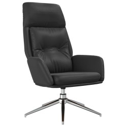 vidaXL Relaxsessel Schwarz Echtleder