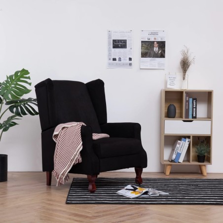 vidaXL Ruhesessel Schwarz Stoff