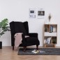 vidaXL Ruhesessel Schwarz Stoff vidaXL Ruhesessel Schwarz Stoff