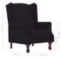 vidaXL Ruhesessel Schwarz Stoff vidaXL Ruhesessel Schwarz Stoff