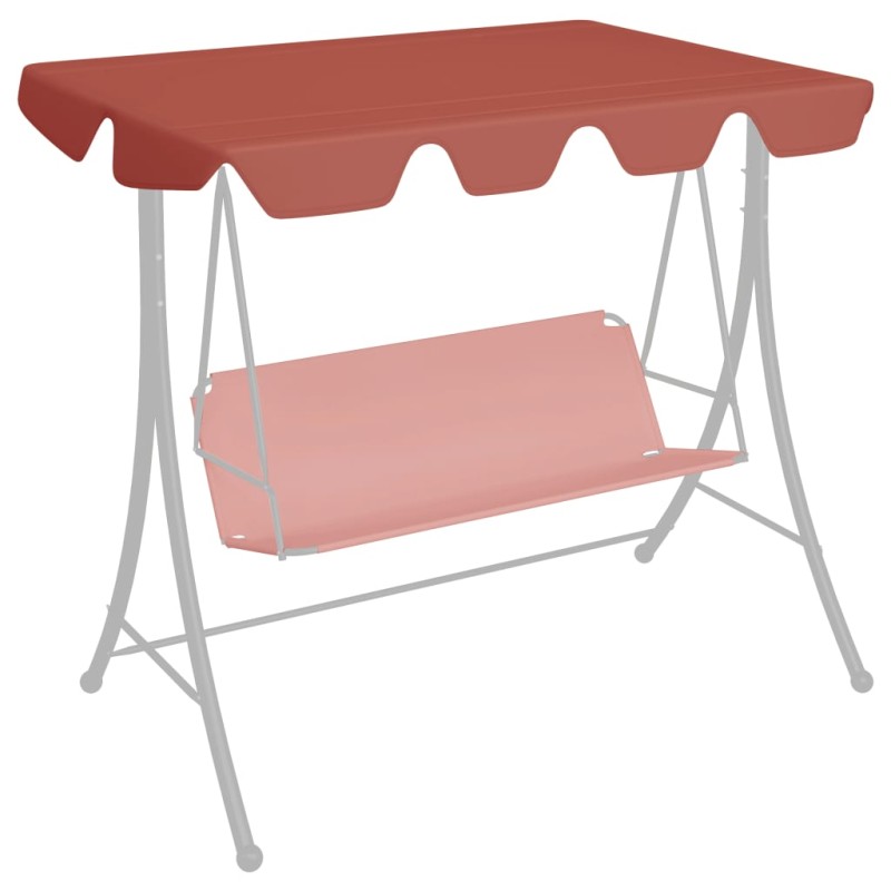 vidaXL Ersatzdach für Hollywoodschaukel Terracotta 150/130x70/105 cm vidaXL Ersatzdach für Hollywoodschaukel Terracotta 150/130x70/105 cm