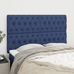 vidaXL Kopfteile 4 Stk. Blau 72x7x78/88 cm Stoff