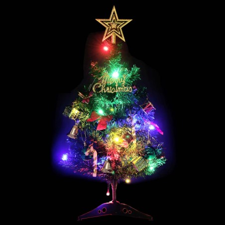 vidaXL Künstlicher Mini-Weihnachtsbaum mit Beleuchtung 30 LEDs 60 cm