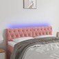 vidaXL LED Kopfteil Rosa 144x7x78/88 cm Samt