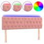 vidaXL LED Kopfteil Rosa 144x7x78/88 cm Samt