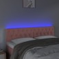 vidaXL LED Kopfteil Rosa 144x7x78/88 cm Samt