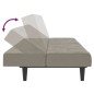vidaXL Schlafsofa 2-Sitzer Hellgrau Samt vidaXL Schlafsofa 2-Sitzer Hellgrau Samt