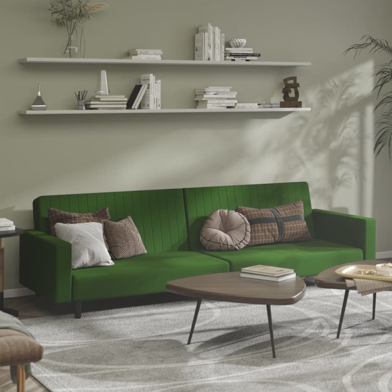 vidaXL Schlafsofa 2-Sitzer Dunkelgrün Samt vidaXL Schlafsofa 2-Sitzer Dunkelgrün Samt